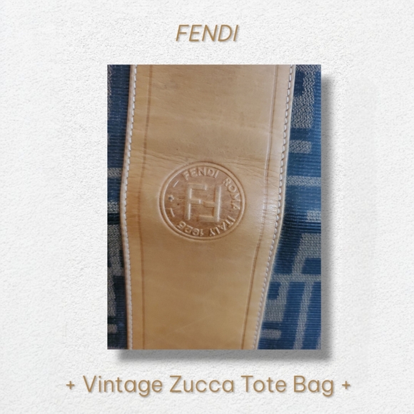 FENDI Vintage Coated Monogrammed Canvas Zucca Handbag Tote - Picture 8 of 8